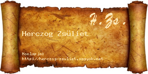 Herczog Zsüliet névjegykártya